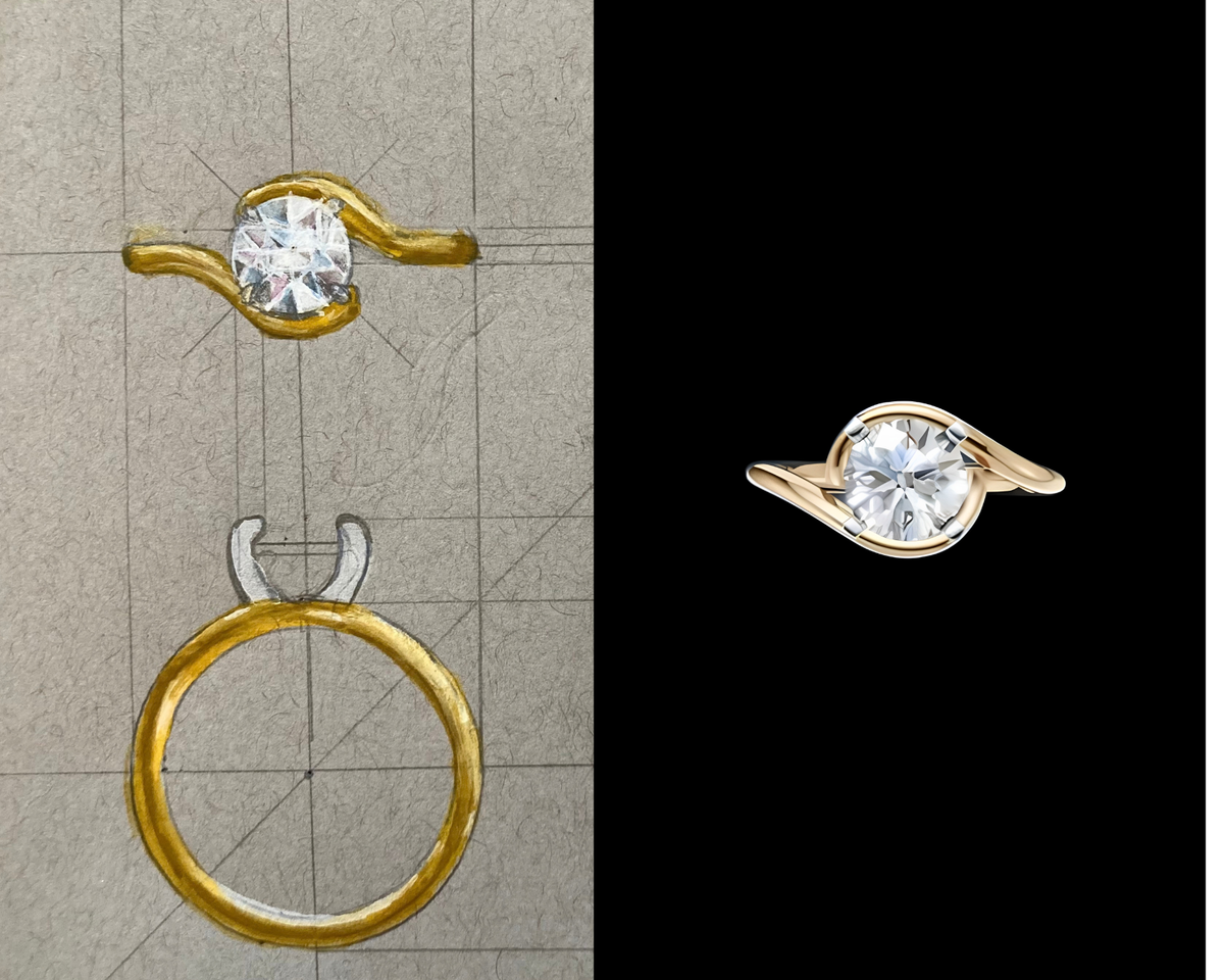 From Inspiration to Creation: Our First Engagement Ring Design