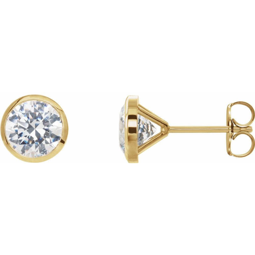 Yellow Gold Elizabeth Diamond Studs Earrings
