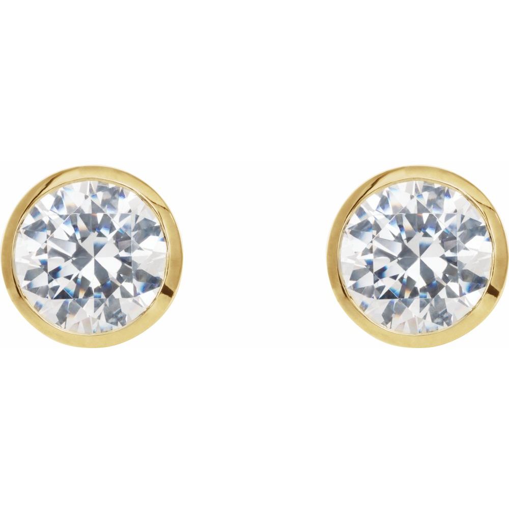 Yellow Gold Diamond Studs Earrings