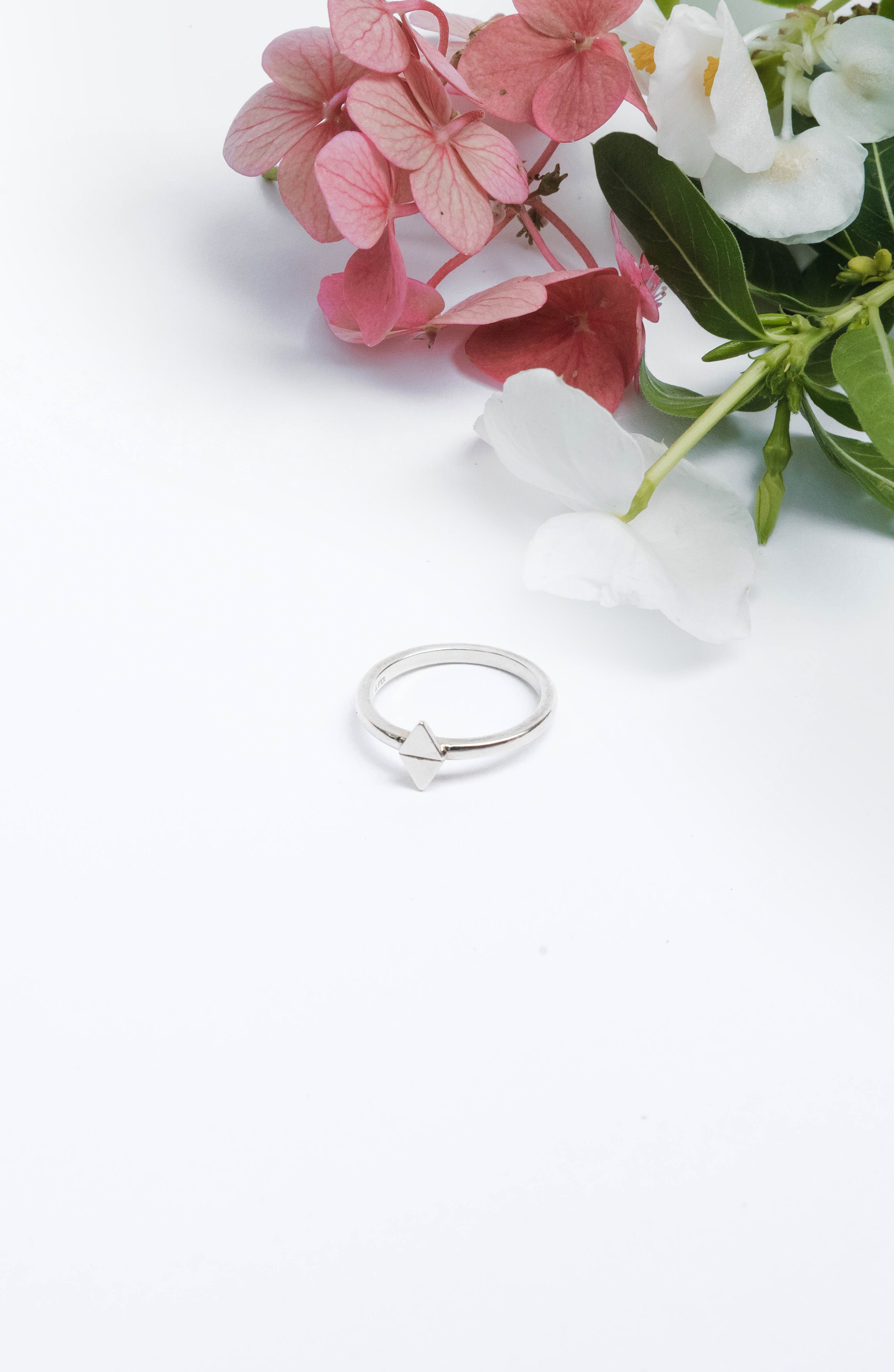 Fire and Water Geometric Stacking Ring