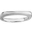 Silver ring with a smooth design on a white background