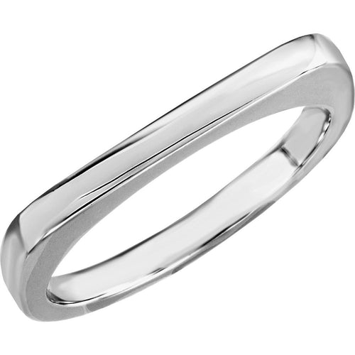 White Gold ring on a white background