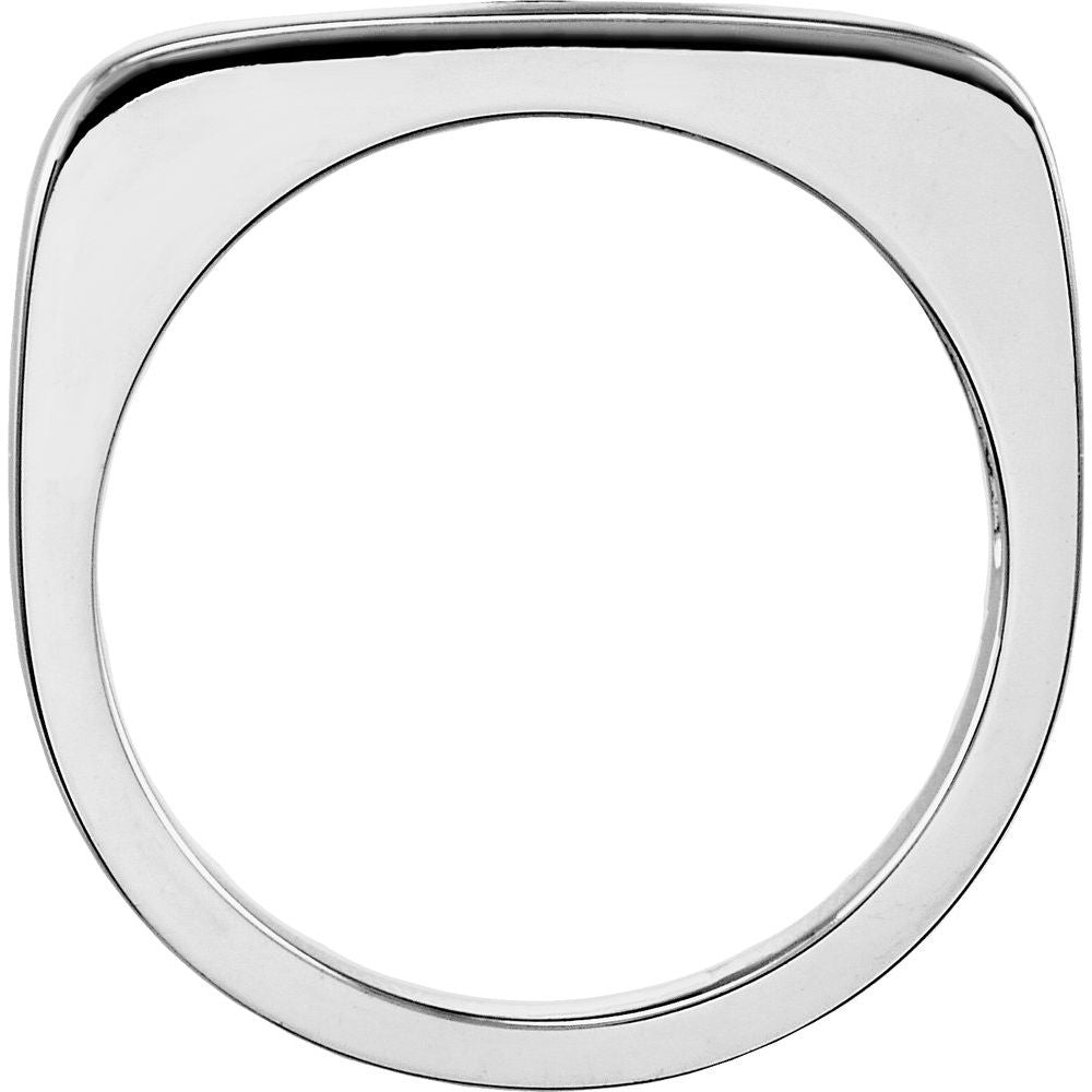 Silver ring on a white background