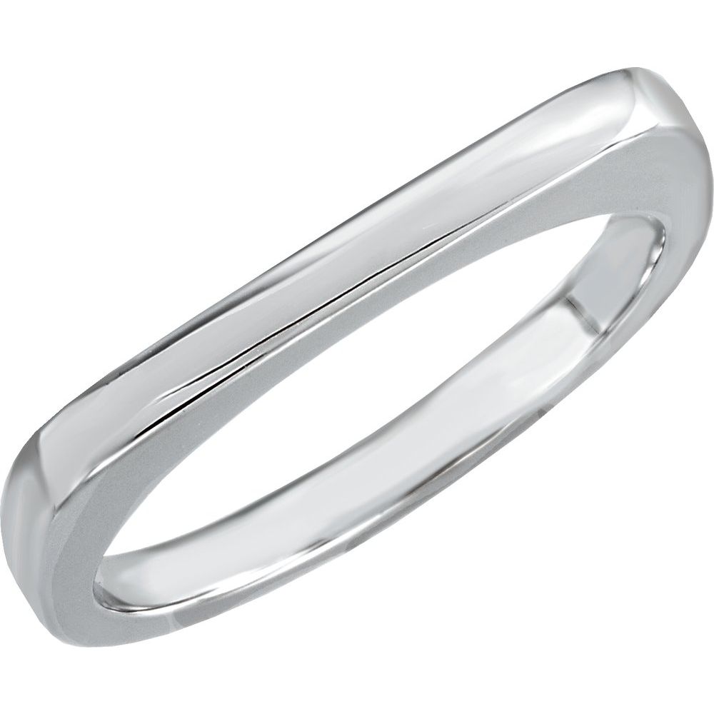 Silver ring on a white background