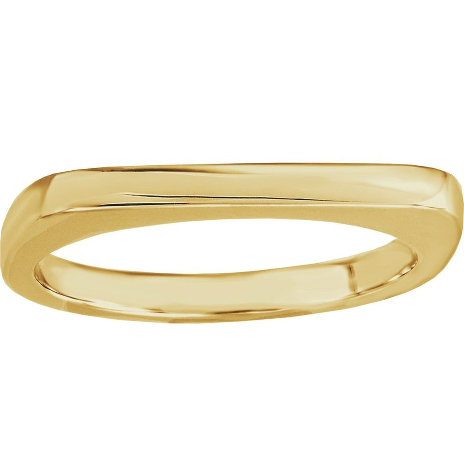 Gold ring on a white background