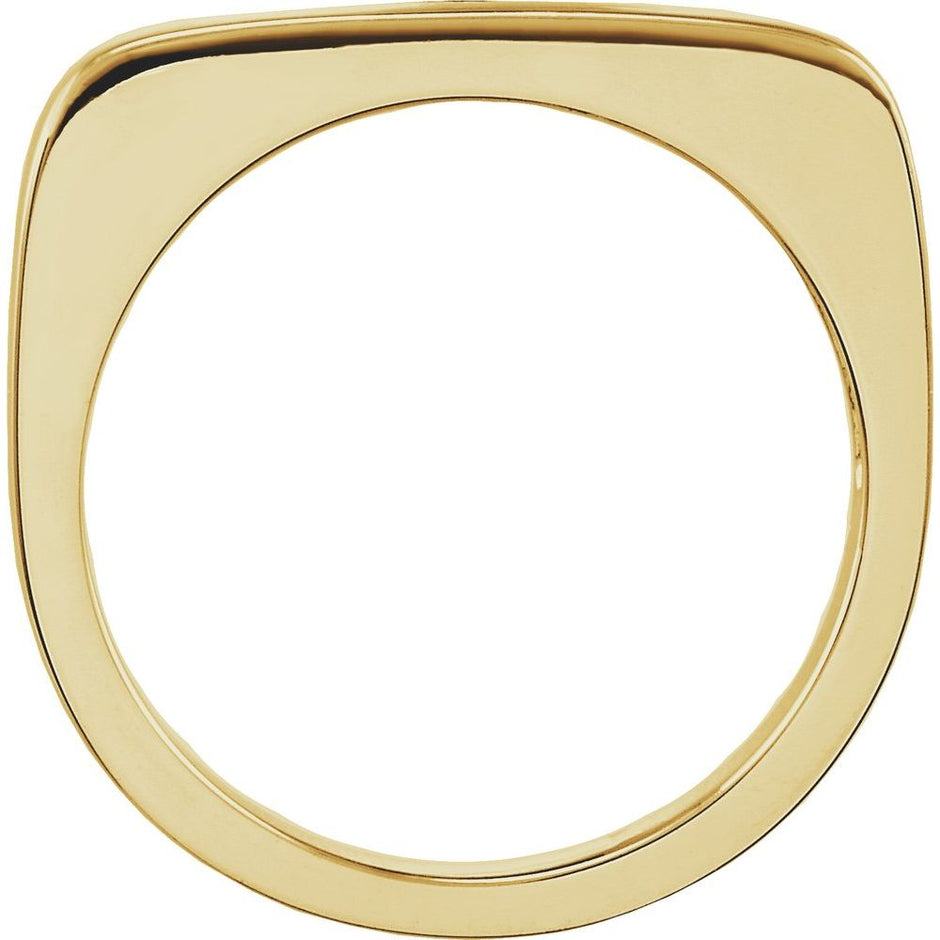 Gold Flat top Anvil Stackable ring