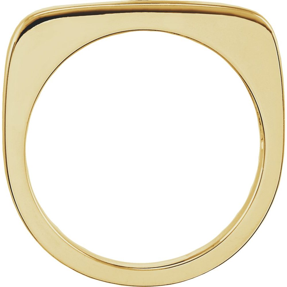 Gold Flat top Anvil Stackable ring