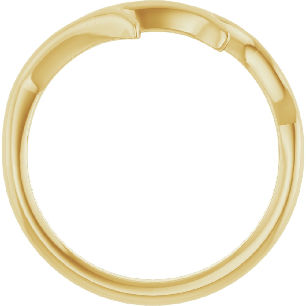 Gold branch shaped ring on a white background