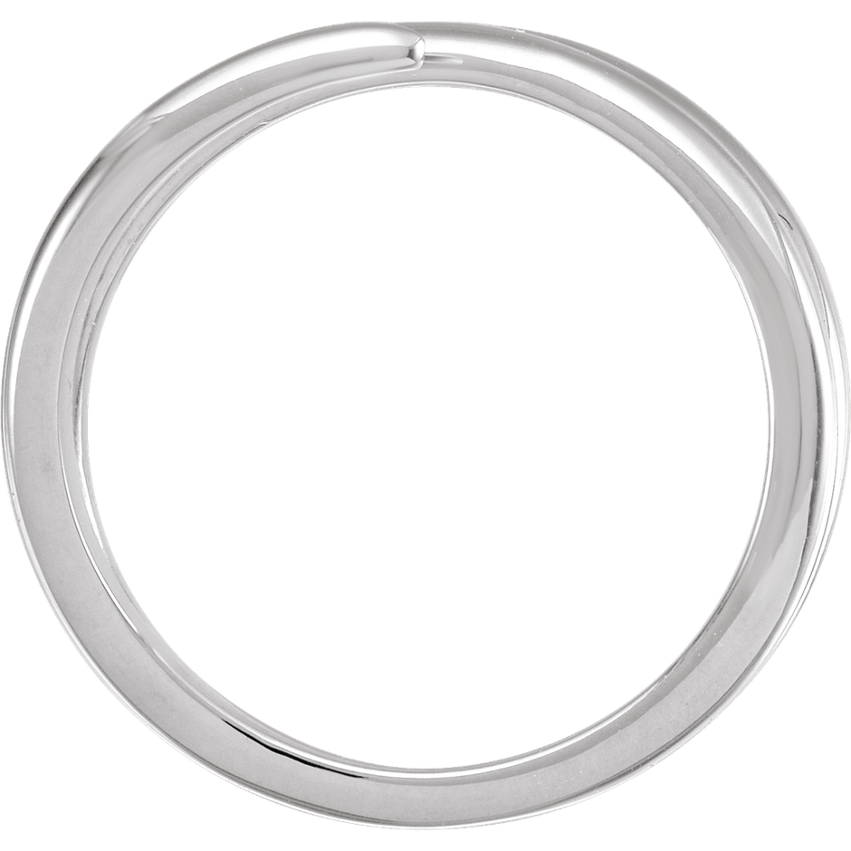 Silver ring on a white background