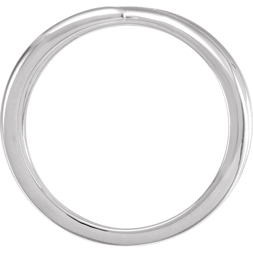 Silver ring on a white background