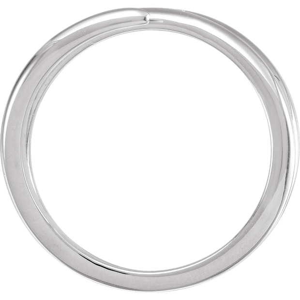 Silver ring on a white background