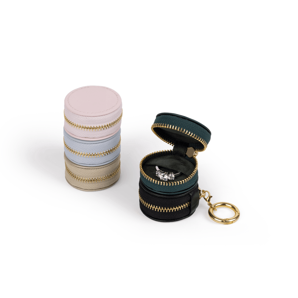 Stacy Brushed Leatherette Ringkeeper Keyring all colors