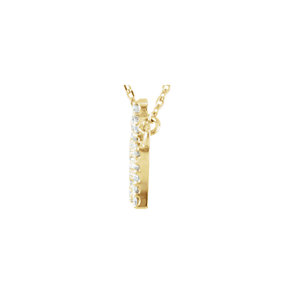 Gold necklace with a crown pendant on a white background