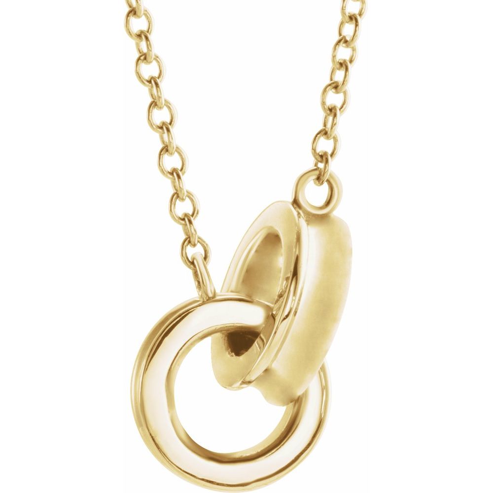 Gold Interlocking circle necklace Maison Mariann