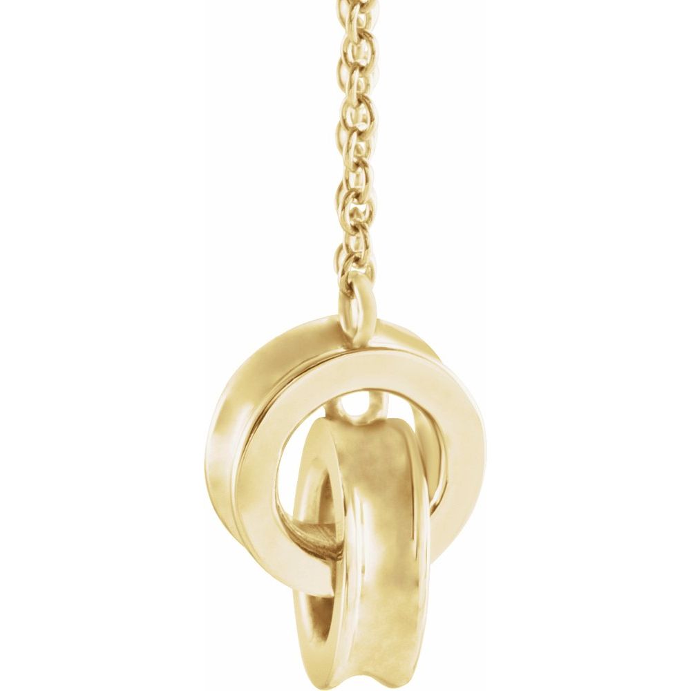 Gold This and That Interlocking Circle Necklace