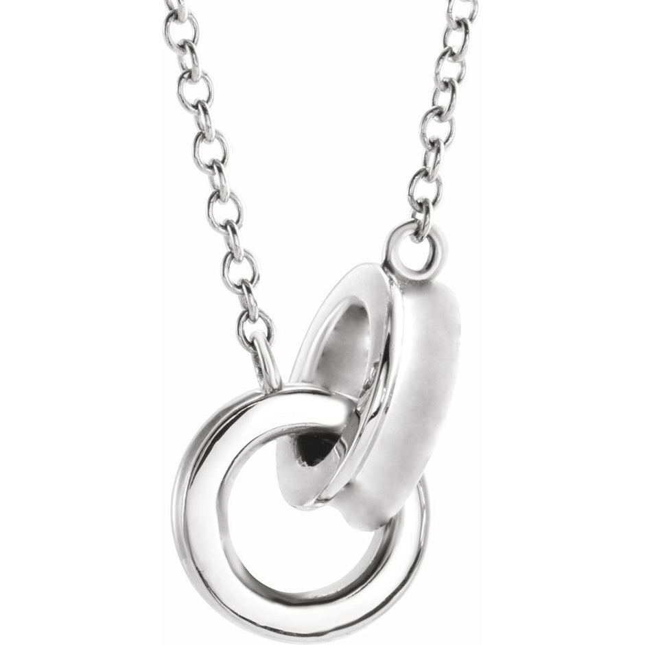 Sterling Silver Interlocking Circle Necklace Maison Mariann