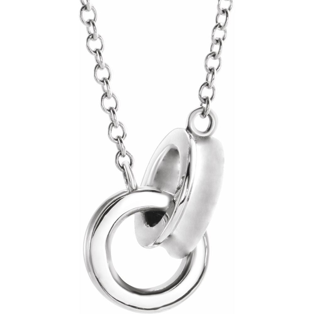 Sterling Silver Interlocking Circle Necklace Maison Mariann