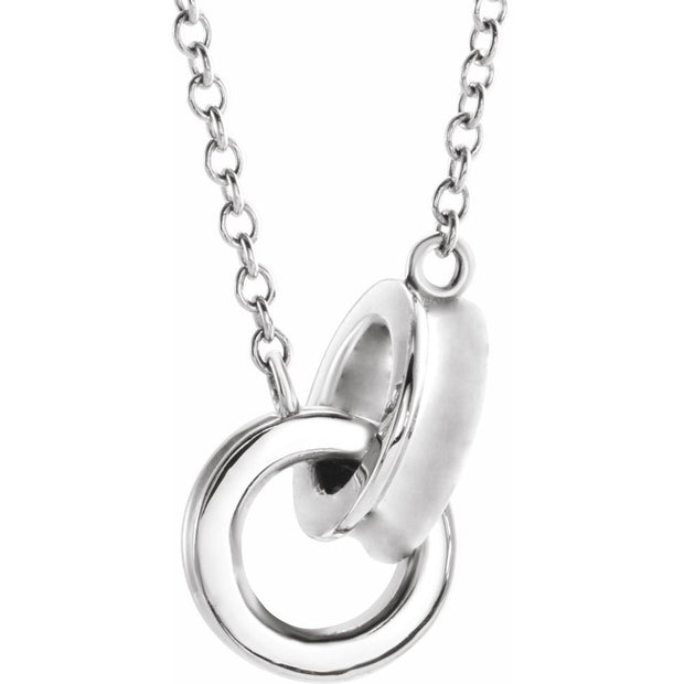 Sterling Silver Interlocking Circle Necklace Maison Mariann