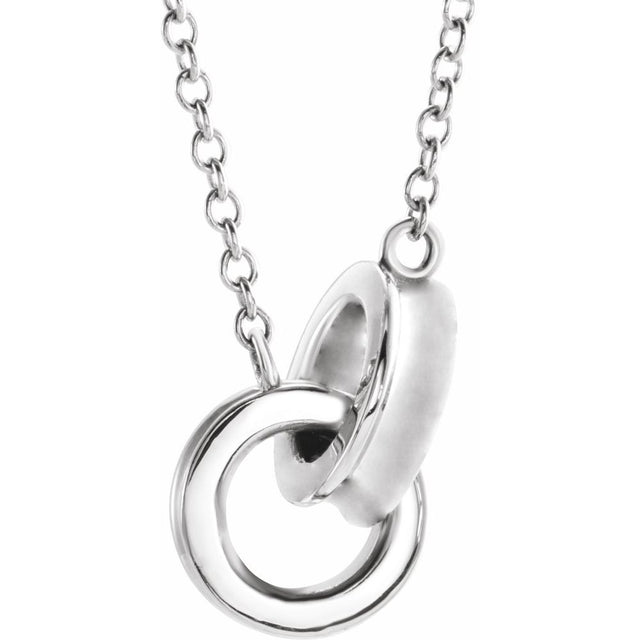 Sterling Silver Interlocking Circle Necklace Maison Mariann