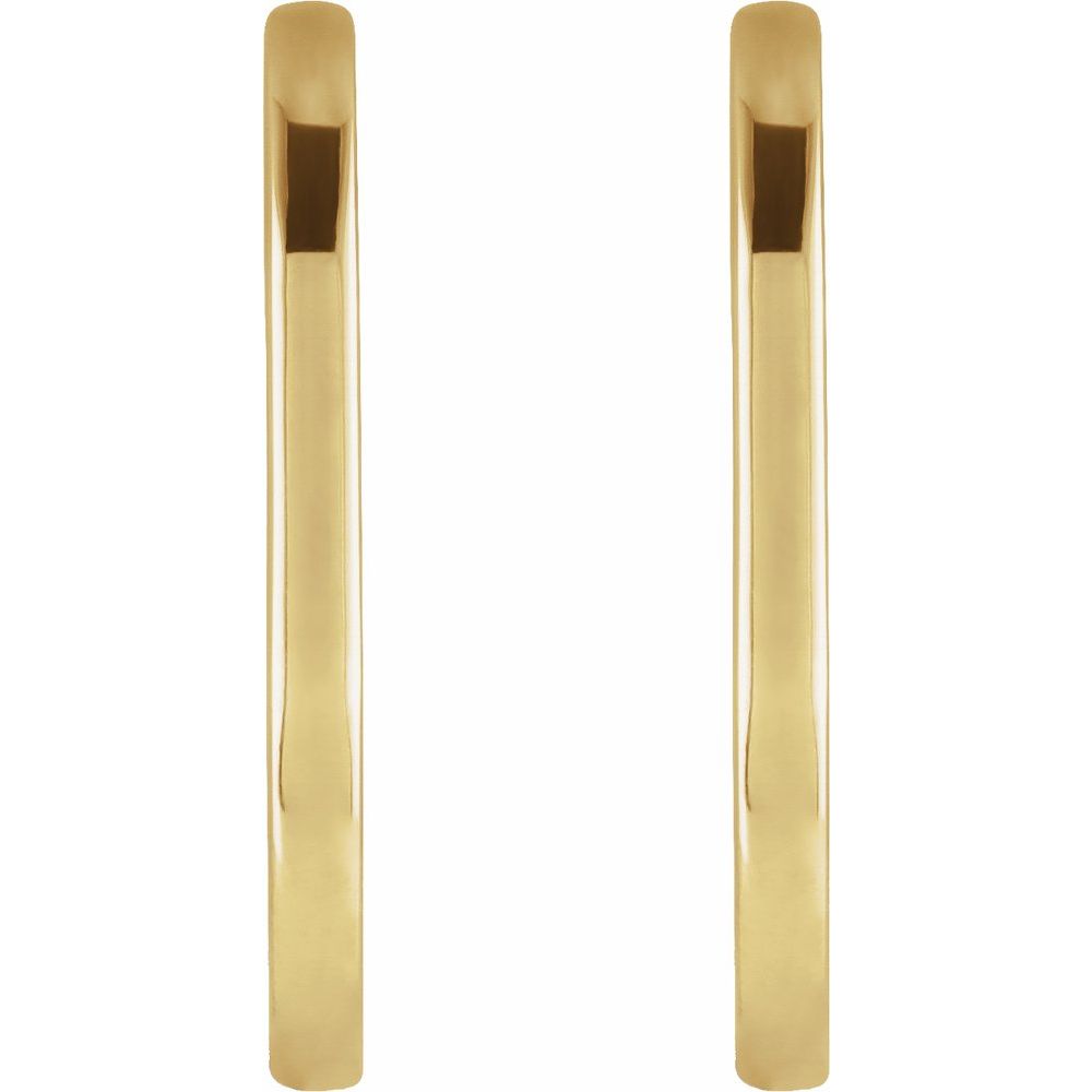 Gold Cleopatra Oval Hoop Earrings Side Profile