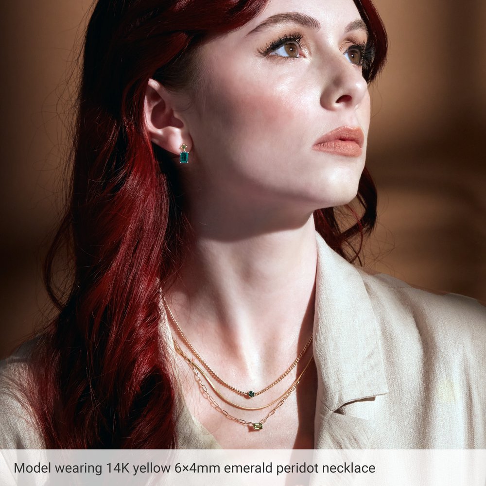 Birthstone Necklace on Model