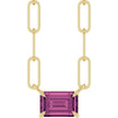14k Pink Tourmaline Birthstone Necklace