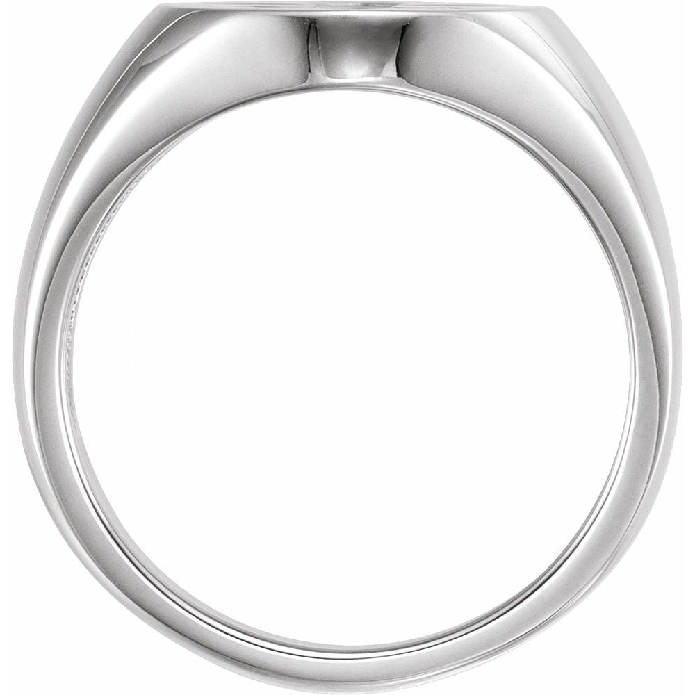 Silver ring on a white background
