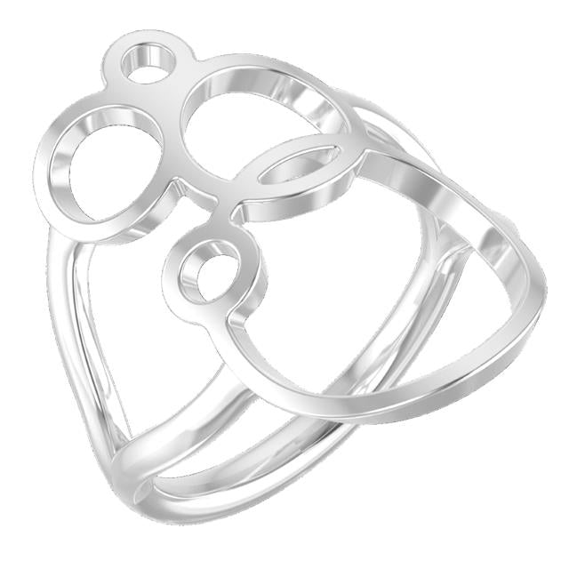 Silver Champagne Inspired Ring