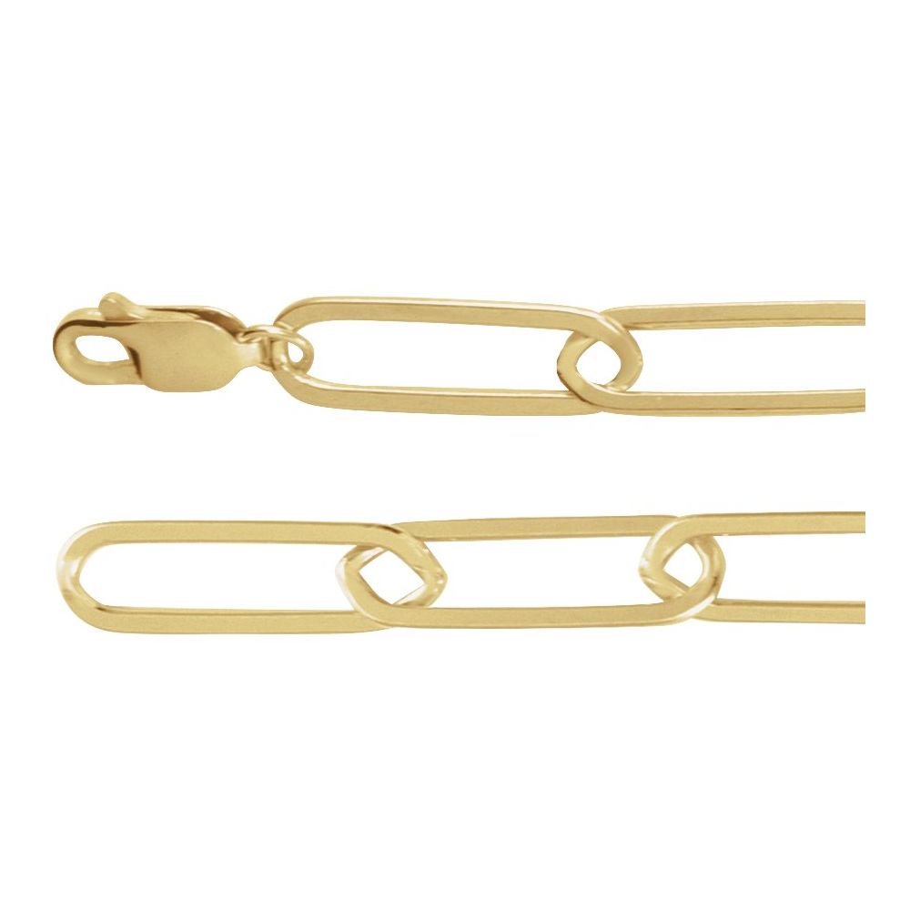 Gold paperclip necklace clasp