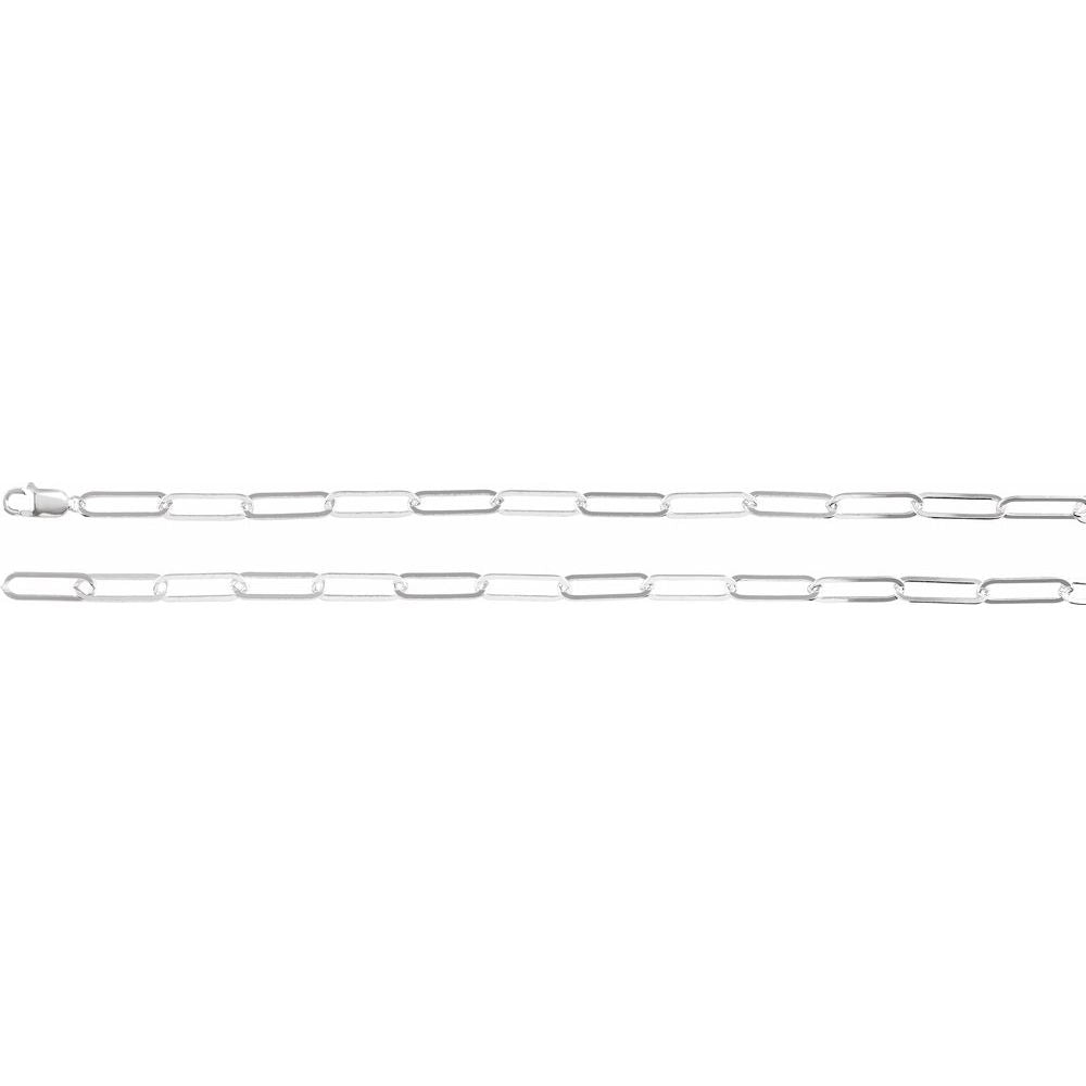 Silver Paperclip chain necklace 