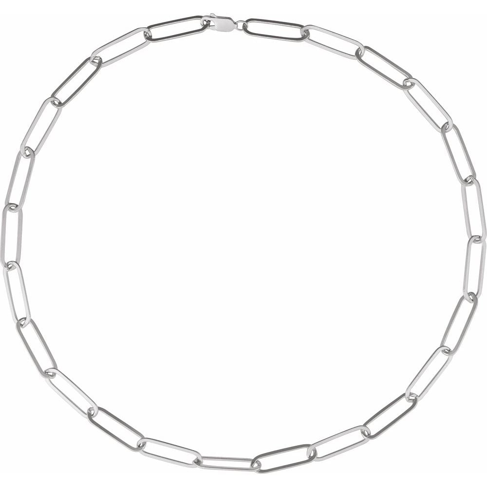 She Means Business Silver Paperclip Necklace