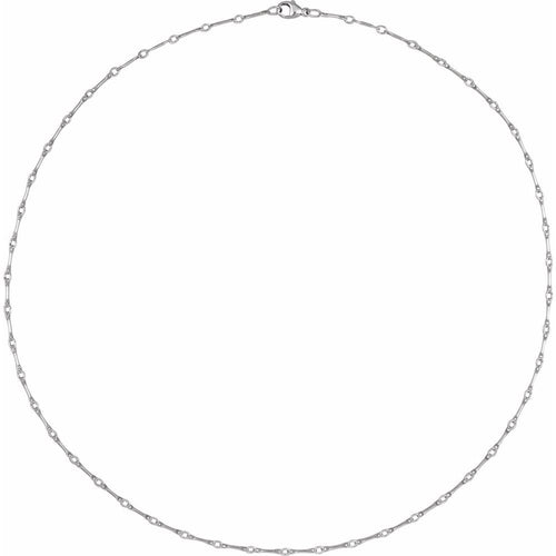 Maison Mariann Belly Up To The Bar Silver Link Chain 