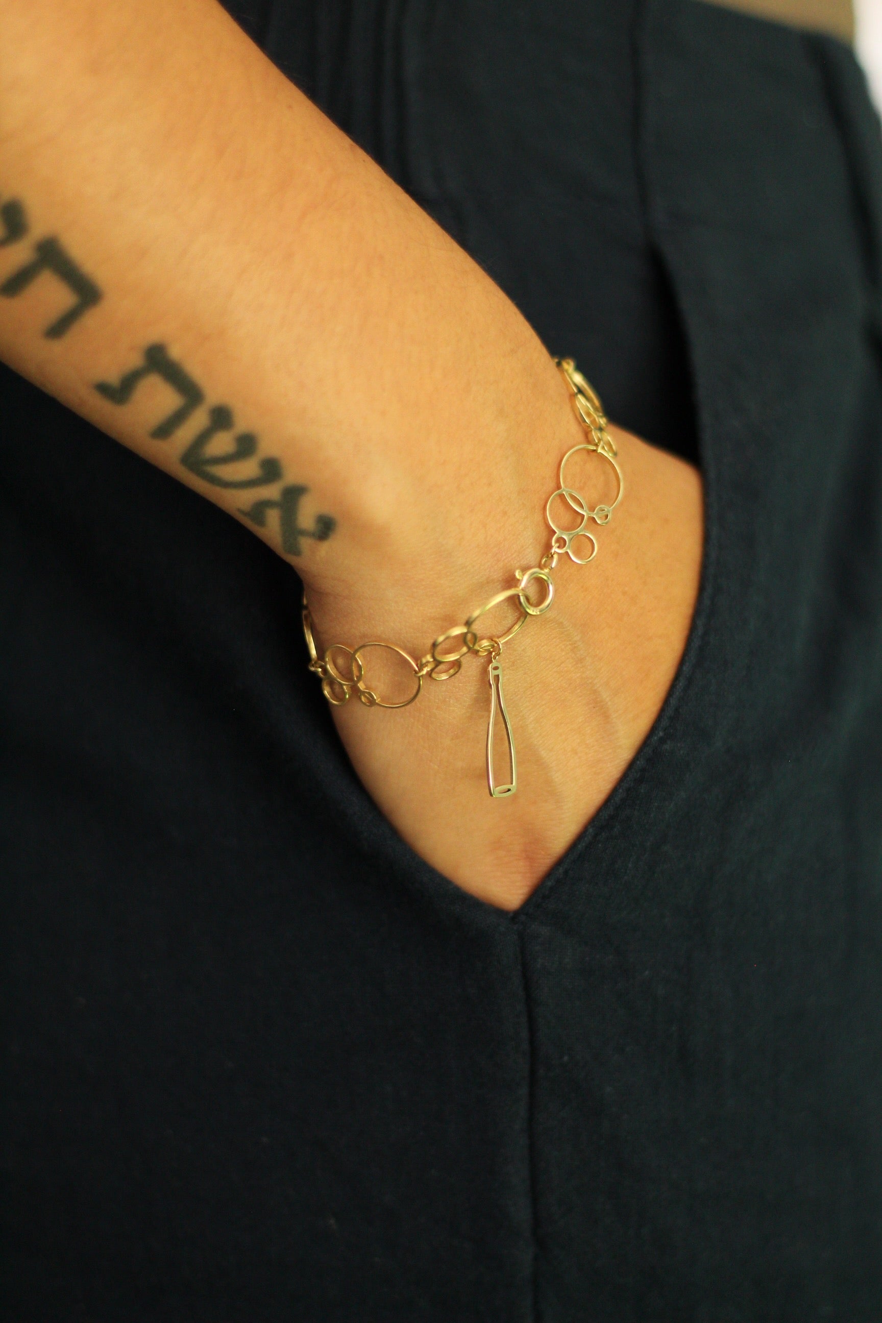 Celebracelet- Champagne Charm Bracelet