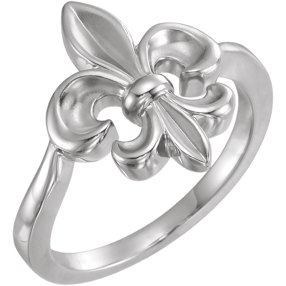 Silver fleur-de-lis ring