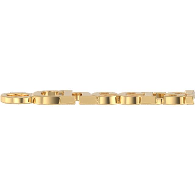 Gold 'Cheers!' charm for charm bracelet