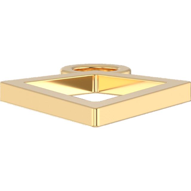 Gold charm bracelet charm in diamond shape