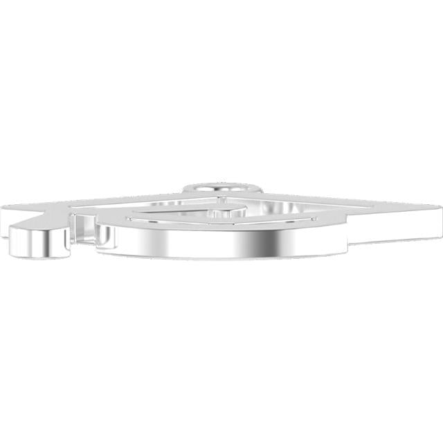 Silver Graduate Cap Shaped Charm Side Profile on white background