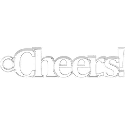silver 'Cheers!' charm for charm bracelet