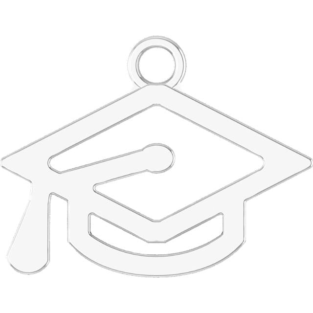Graduate Cap Charm for charm bracelet on white background